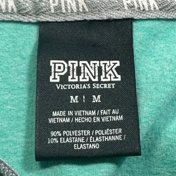 VICTORIA SECRET PINK Ultimate half zip pullover Size Medium Mint Activewear - Picture 5 of 15